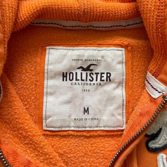 Y2K Orange Hollister Co. Zip Up Hoodie - Picture 5 of 8